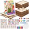 30-Pack DIY Wooden Picture Frame Craft Kit – 7.5"x5.5" Photo Frames with 12 Paint Pens, 16 Sheets Crystal Diamond Stickers for Thanksgiving, Christmas, and Holiday Crafts